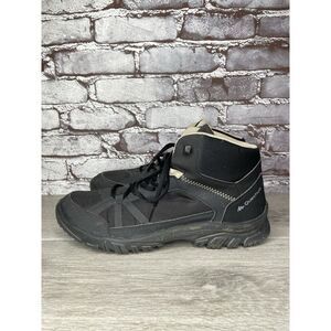 Quechua NH100 Black Mesh Lace Up Synthetic Mid Hiking Boots Men Sz 11.5M US/45EU